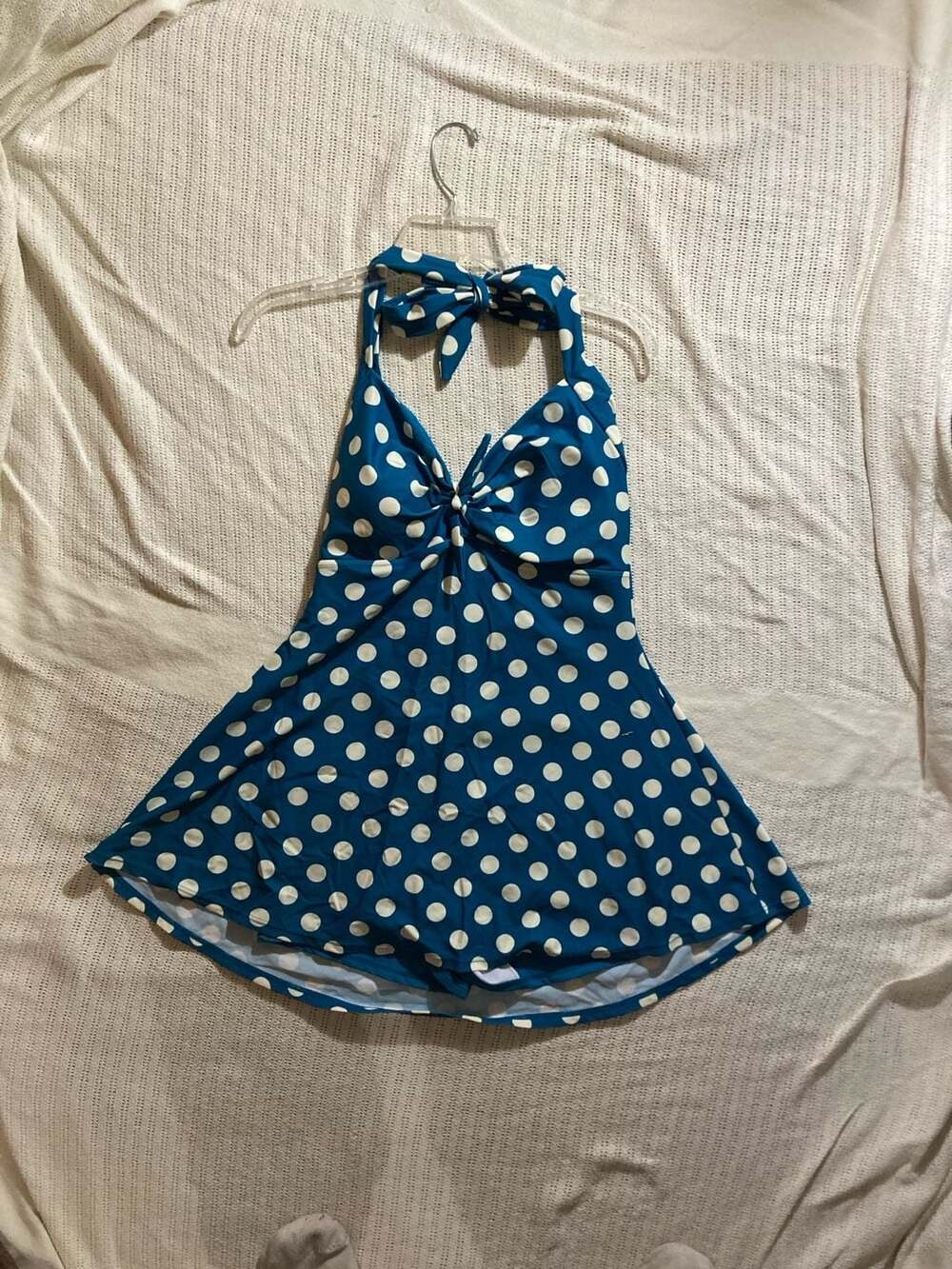 COCOSHIP Women's Polka Dot Halter Swimdress Swimsuit Size 12
